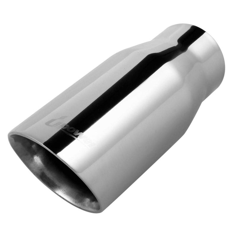 Upower 2.25" to 3" Exhaust Tips 2 1/4 inch Inlet 3 inch Outlet 8" Long Stainless Steel Exhaust Tailpipe Tips Universal for Cars Sedans and Trucks Weld-On Double Wall Thick - Image 1
